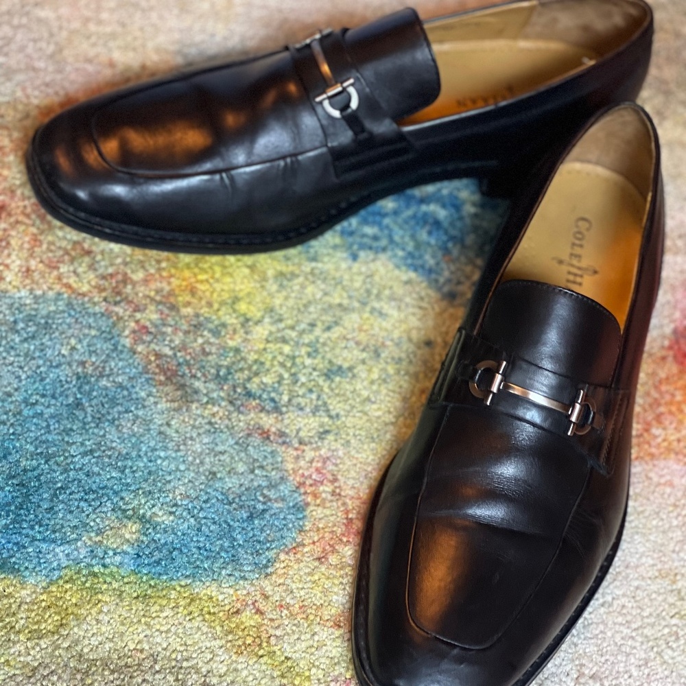 Men’s Cole Haan Leather Bit Loafers (black) size 11.5